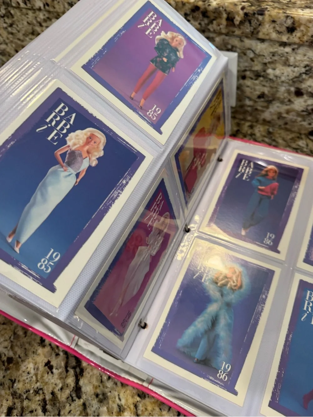 Barbie trading card lot with album